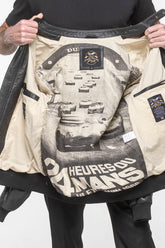 24H Le Mans Hans Black Leather Jacket for Men